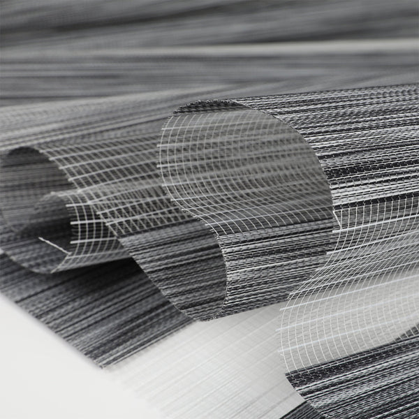 Marlow 1X Blackout Zebra Roller Blind Curtains 180X210cm Grey Curtains & Drapes