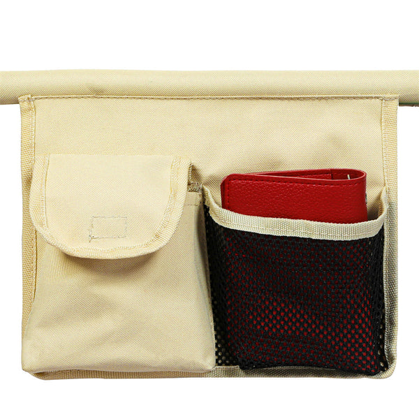 Levede Foldable Lounge Chairs With Canopy Khaki Loungers