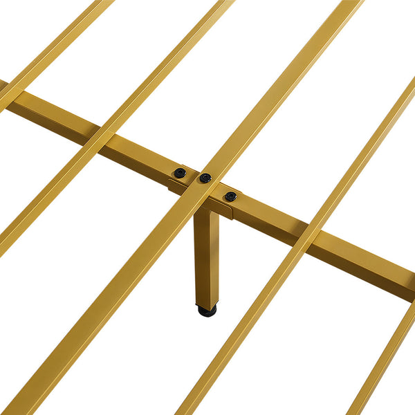 Levede 209Cm X 154Cm 106Cm Metal Bed Frame Under Storage Queen Beige Queen Bed Frames