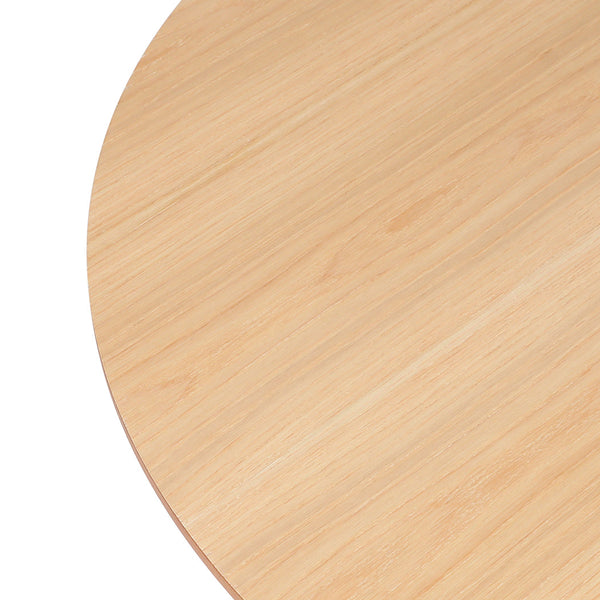 Levede Dining Table Round Rubberwood Base 100Cm Natural Dining Tables