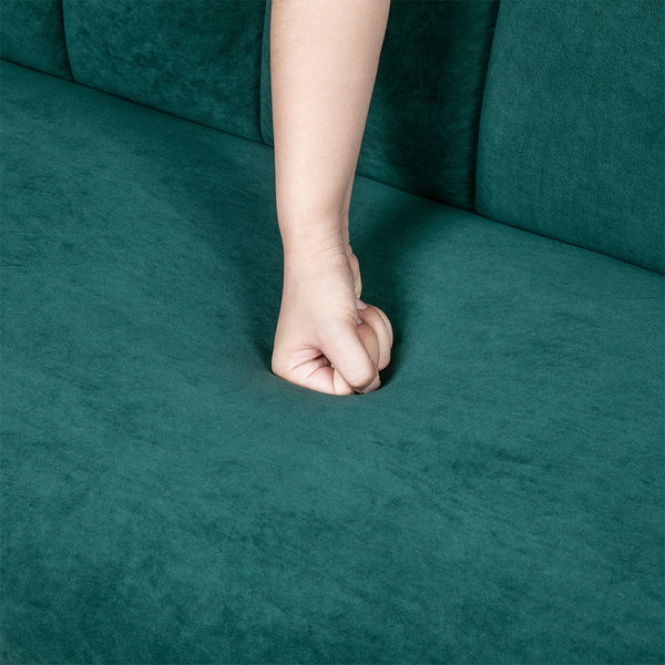 Levede Sofa Bed Convertible Velvet Lounge Recliner Couch Sleeper 3 Seater Green Sofa Beds