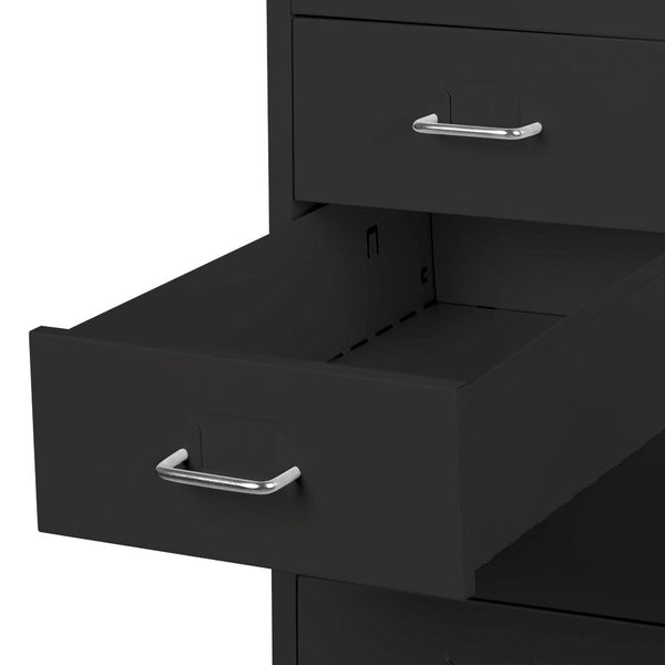 Levede 8 Drawer Filing Cabinet Office Storage Black Cabinets & Cupboards