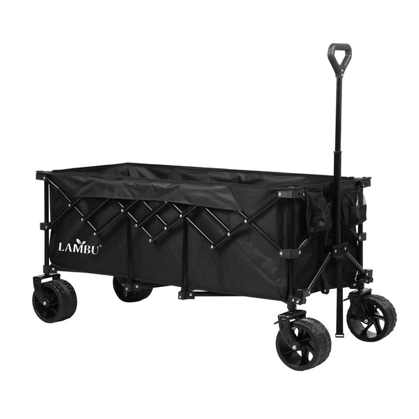 Lambu Folding Wagon Trolley Cart Wheelbarrows Carts Wagons