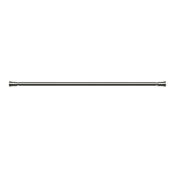 Marlow Satin Nickel Curtain Rod Steel Quiet Rail Pole Pommel Set Curtain Poles & Accessories