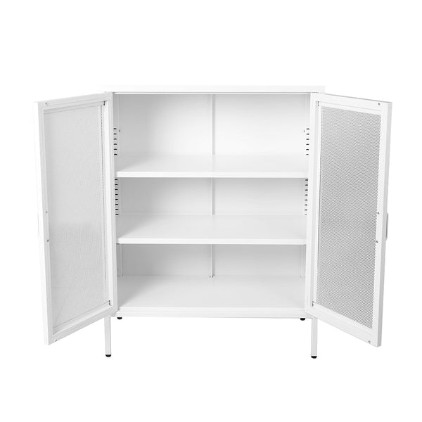 Levede Storage Cabinet Steel Kitchen White Cabinets & Cupboards