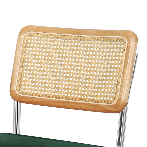 Levede 2Xrattan Chair Green Dining Chairs