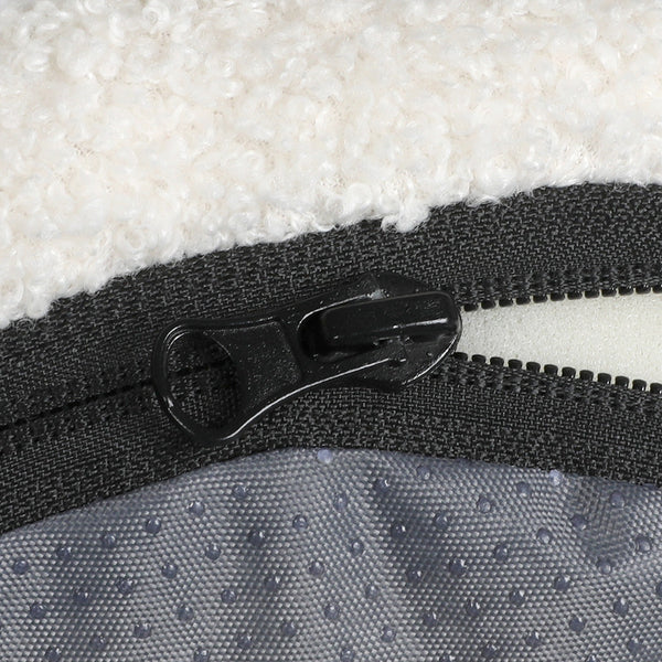 Pawz Xl Size Orthopedic Dog Bed With Sherpa Plush Removable Cover In White Pet Beds