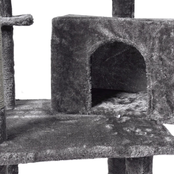 Pawz 130Cm Cat Tree Toy Scratching Post Grey Furniture & Scratchers