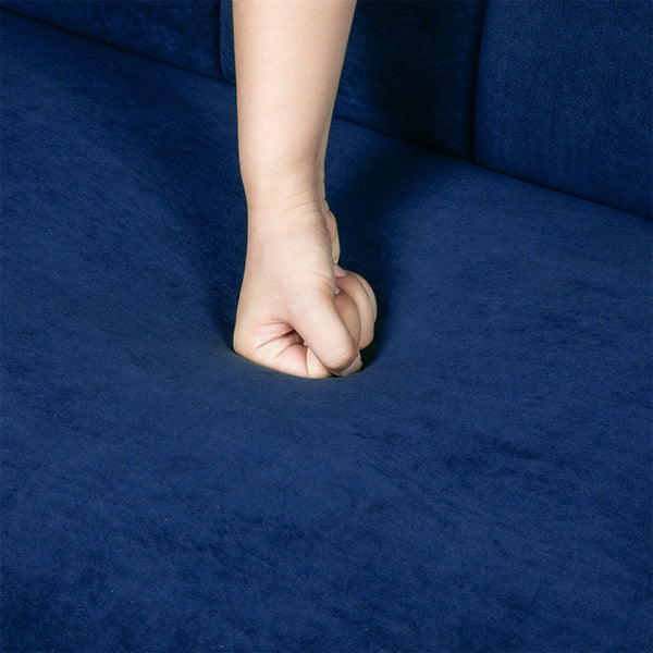 Levede Sofa Bed Convertible Velvet Lounge Recliner Couch Sleeper 3 Seater Blue Sofa Beds