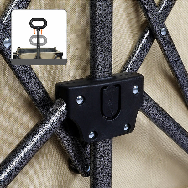 Lambu Folding Wagon Cart Khaki Wheelbarrows Carts Wagons