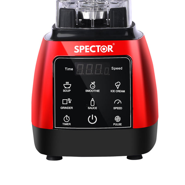 Spector 2L Commercial Blender Mixer Red Countertop Blenders