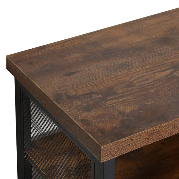 Levede Bar Cabinet Buffet Sideboard Walnut Sideboards & Buffets