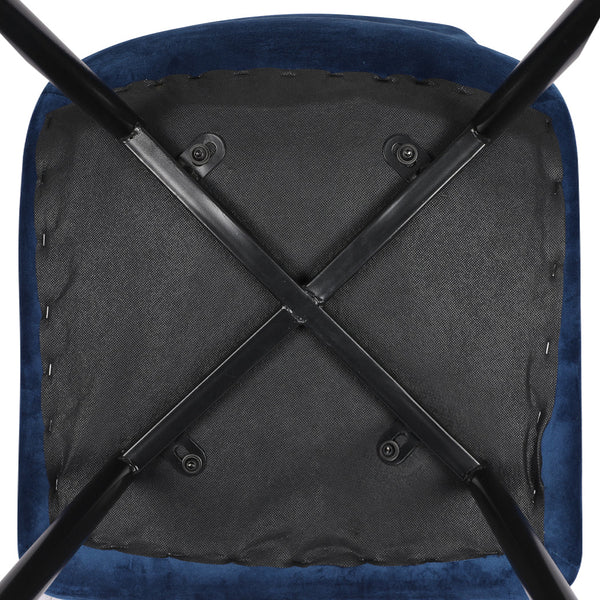 Levede 4X Kitchen Velvet Blue Dining Chairs