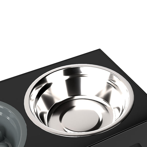 Pawz Elevated 2 Stainless Steel And 1 Slow Feeder Dog Bowls