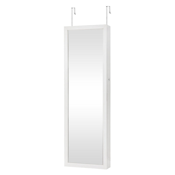 Veile Studios Levede 37Cm X 10Cm 120Cm Mirror Jewellery Cabinet Led White Jewellery Holders & Organisers