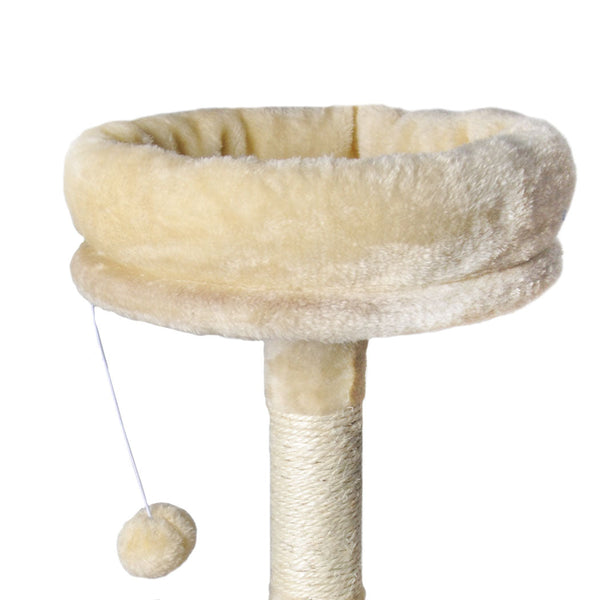 Pawz Cat Tree Toy Scratching Post Scratcher Beige Furniture & Scratchers