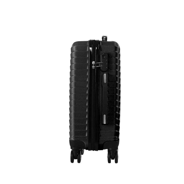 Slimbridge 20" Carry On Travel Luggage Black Inch Suitcases