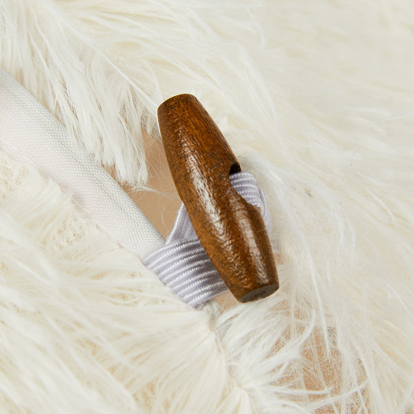 Pawz Cat Tunnel Foldable Fluffy Plush Play Tube Beige Cat Toys