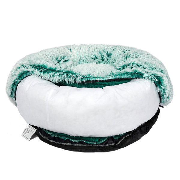 Pawz Pet Bed Cat Dog Donut Nest Calming Teal Large Pet Beds