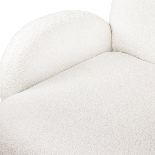 Levede Cloud Sofa 3 Seater Sherpa Fleece White Cozy Living Room Seating Sofas Armchairs & Couches
