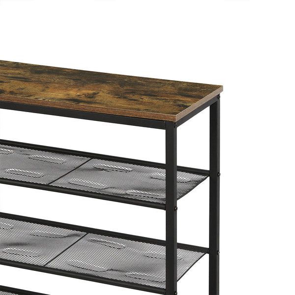Levede 5 Tier Shoe Rack Storage Cabinet 100Cm Wide Organizer For Entryway Closet Shoe Racks