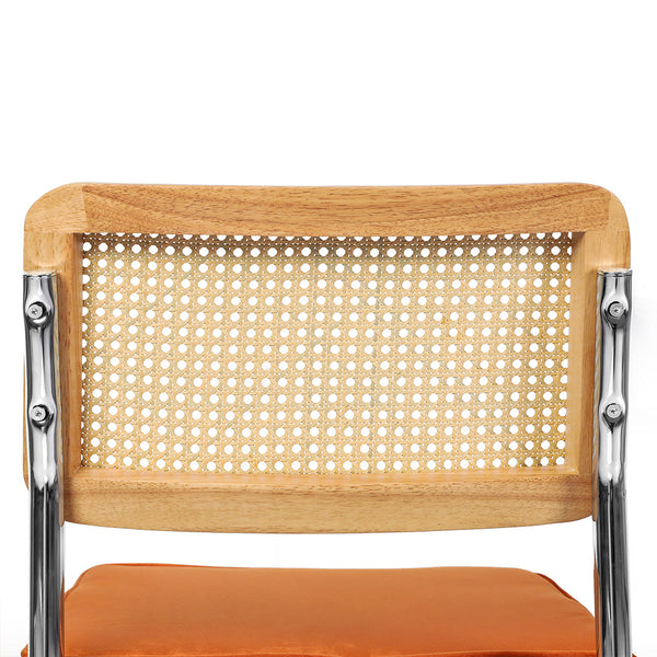 Levede 2Xrattan Chair Orange Dining Chairs
