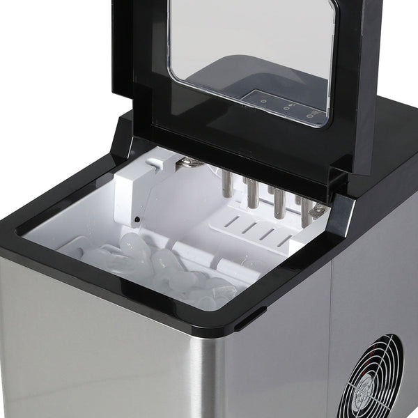 Spector Ice Maker Commercial 2.1L Portable Silver Countertop Ice Makers