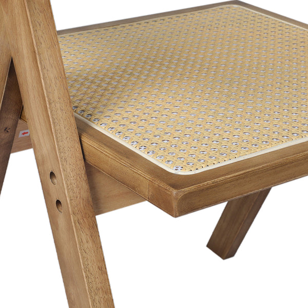 Levede 1X Dining Chair Solid Wood Rattan Natural Dining Chairs