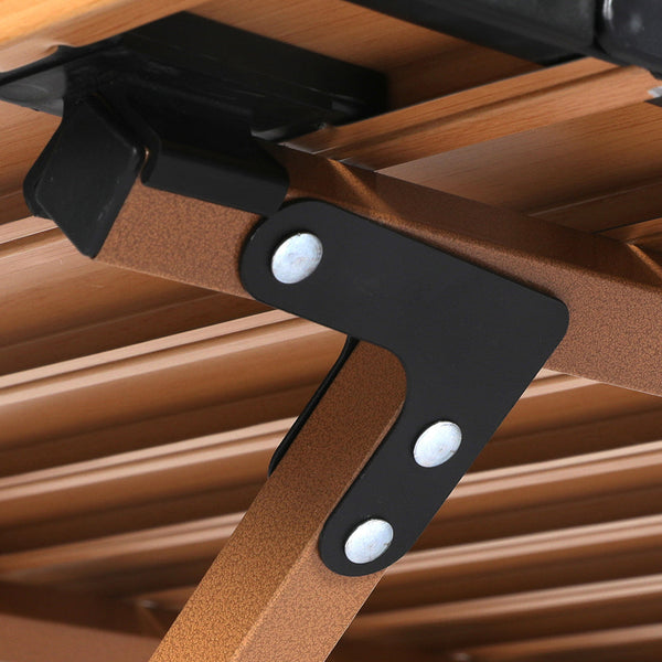 Levede Folding Camping Table Chair Set Oak Camping Tables