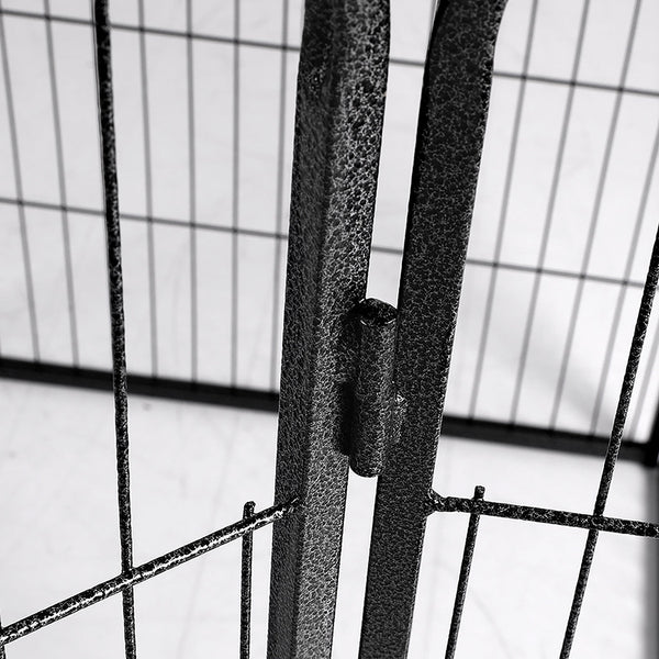 Pawz 8 Panel Pet Dog Playpen Puppy Exercise Black 4Kg Chicken Safe And Secure Area For Pets Fences & Pens