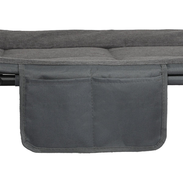 Levede Folding Camping Bed Dark Grey Cots