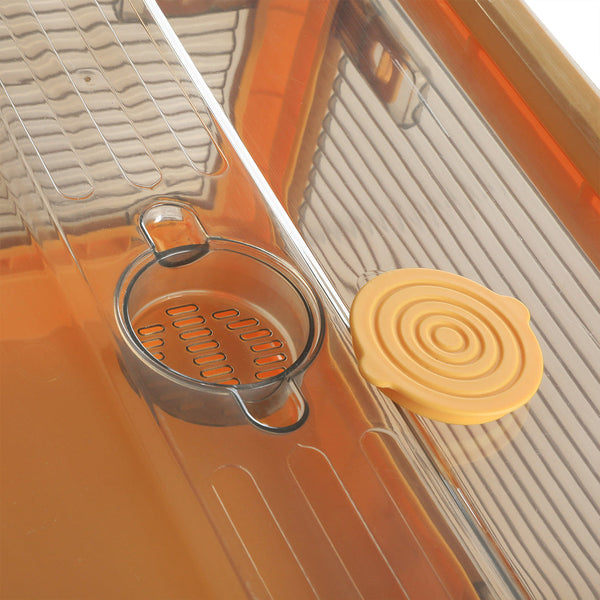 124L Storage Box Stackable Clothes Container Orange Large Storage Boxes