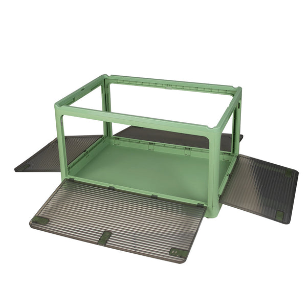 Storage Box Plastic Stackable Container L Green Large Storage Boxes