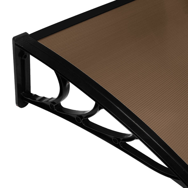 Mountview Door Awning Outdoor 1M X 2.4M Brown 1X2.4M Awning & Canopy Parts