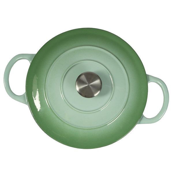 Toque 4L Enamel Dutch Oven Pot Cookware Green Casserole Pans