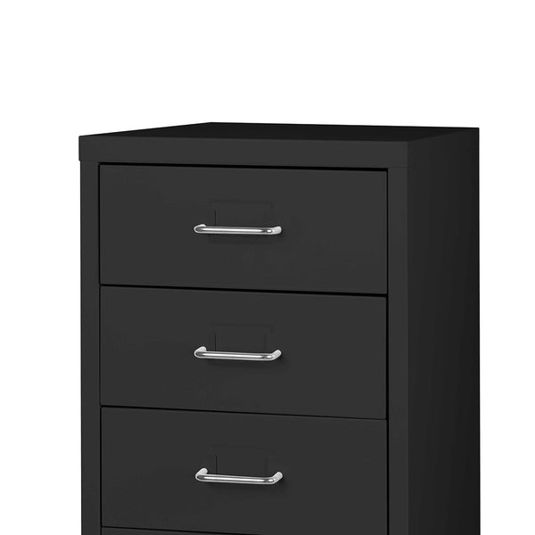 Levede 5 Drawer Office Cabinet Drawers Black Filing Cabinets