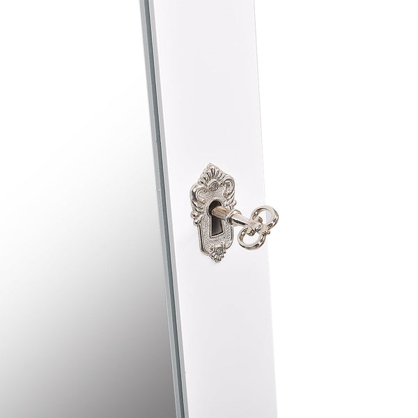 Veile Studios Levede 41.5Cm X 38Cm 155Cm Mirror Jewellery Cabinet Makeup White Jewellery Holders & Organisers