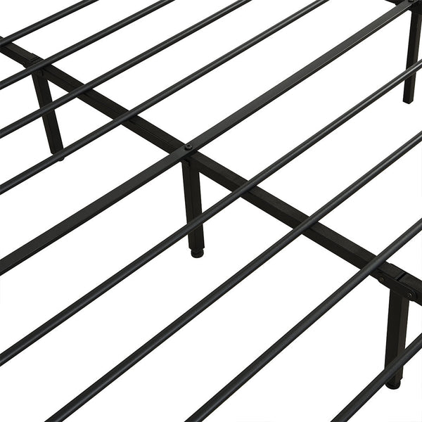 Levede 153Cm X 209Cm 96Cm Metal Bed Frame Queen Mattress Brown Queen Bed Frames