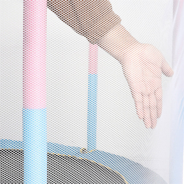 Centra 55" Kids Trampoline Rebounder Hanging Rings Pink Fitness Trampolines