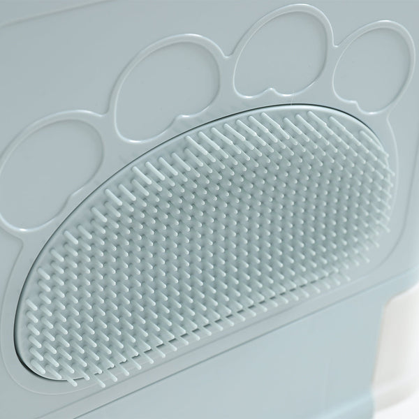 Pawz Foldable Cat Litter Box Tray Enclosed Blue Compact And Convenient For Cats Litter Trays