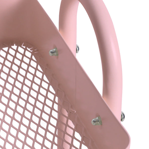 Levede 4 Tier Kitchen Trolley Cart Pink Storage Rolling Organizer For Home Office Kitchen Carts