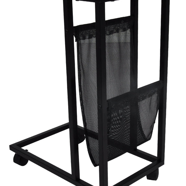 Levede Side Table Mobile Coffee Tables Brown Back Side Tables