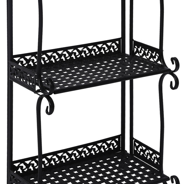 Levede Plant Stand 3 Tiers Outdoor Indoor Black Plant Stands