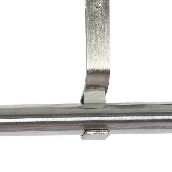 Marlow Steel Curtain Rod Satin Nickel Quiet Rail For Smooth And Stylish Window Treatments Curtain Poles & Accessories
