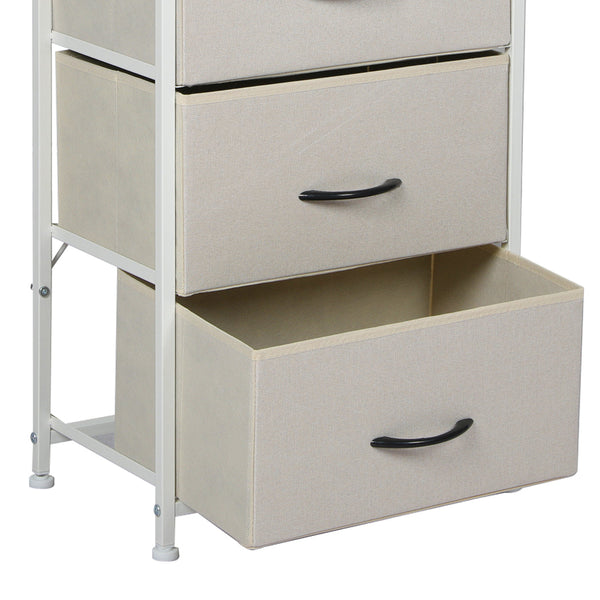Levede Storage Cabinet Tower Chest Beige Cabinets & Cupboards