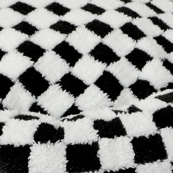 Pawz Circular Plush Dog Cosy Bed Calming Pet 70Cm X 11Cm Black And White Pet Beds
