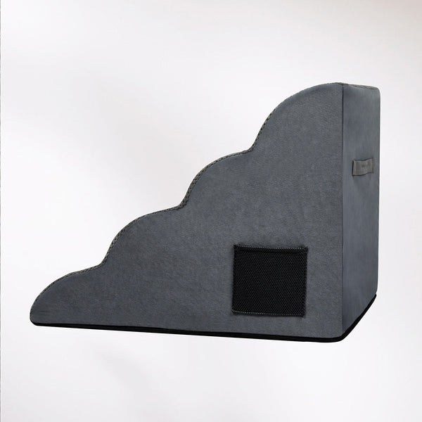 Pawz 4 Step Pet Stairs For Dogs High Density Foam Grey Pet Transport