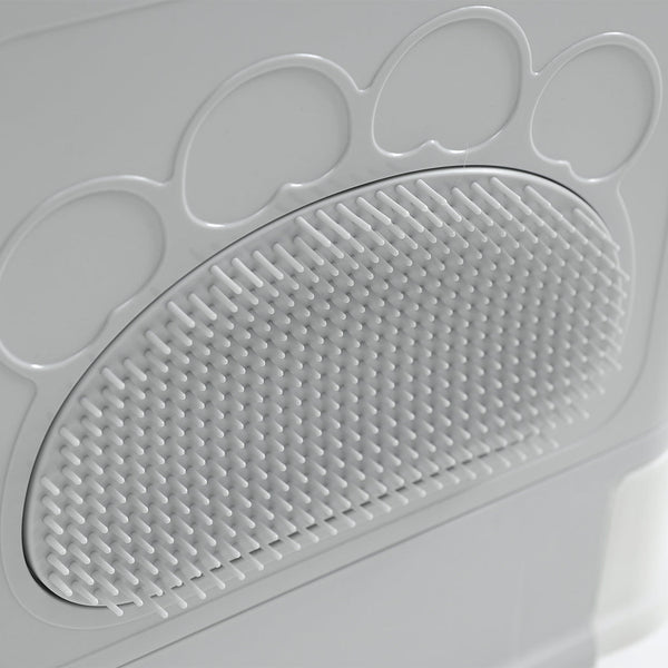 Pawz Foldable Cat Litter Box Tray Enclosed Grey Space Saving And Easy Clean Solution For Cats Litter Trays