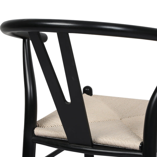 Levede 8X Wooden Hans Black Dining Chairs