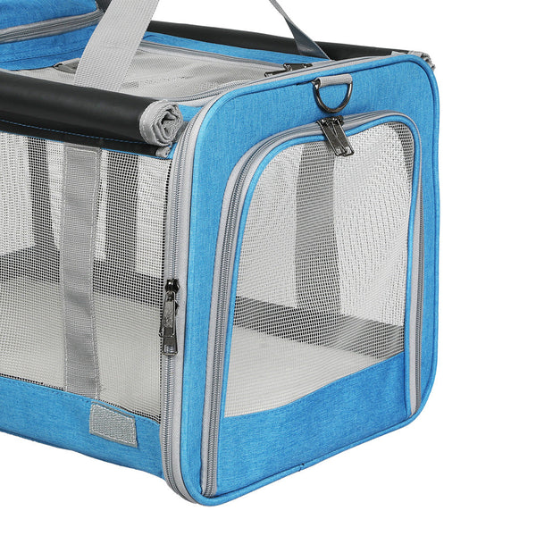 Pawz 3 In 1 Pet Soft Crate Dog Cat Carrier L Size Blue Pet Transport